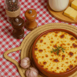GRATIN DE POMMES DE TERRE AVEC VIANDE HACHEE